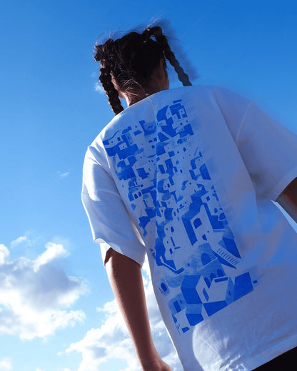 Tee-shirt Ville bleu Quelque Part